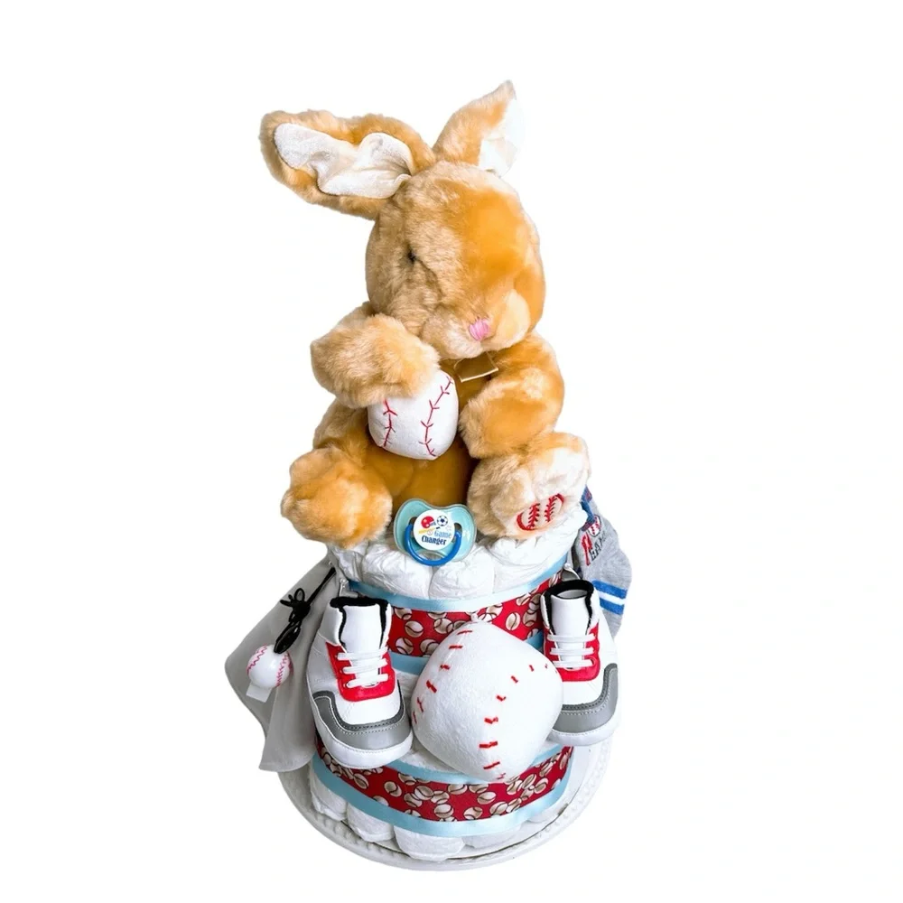 Baseball Diaper Cake, Sport Baby Shower Gift